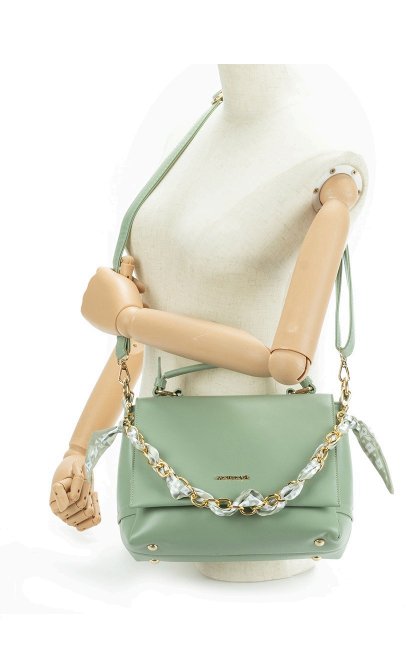 Casual Solid Bag With Chain